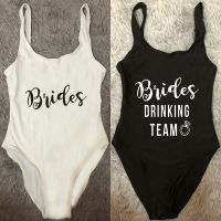 Bridal Party Swimwear Women Swimsuit Brides DRINKING TEAM ring y Bathing Suit Plus Size Bodysuit Summer Beach Wear