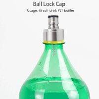 2Pcs/Lot 304 Stainless Steel Carbonation Cap 5/16 Inch Barb, Ball Lock Type, Fit Soft Drink PET Bottles, Homebrew Kegging