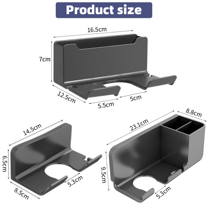 ติดผนังเครื่องเป่าผมยึดห้องน้ำชั้นเก็บชั้นวางเครื่องเป่าผมที่วางจัดเก็บและเรียงลำดับยึดอุปกรณ์ห้องน้ำ