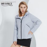 △♨ gsgw MIEGOFCE-jaqueta feminina com capuz curto à prova de vento parka confortável roupas quentes algodão casaco feminino primavera outono C22123 2022