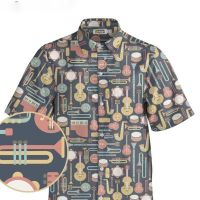 Musical Instruments Button Up Unisex Regular Fit Shirt Classic