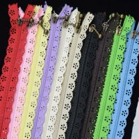 10PCS 20CM Nylon Lace Zipper for Clothes Zippers Tailor Sewing Zip Closure Craft Sewing Accessories Black Zipper for Sewing Door Hardware Locks Fabric