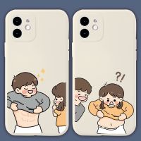 เคสiPhone11 โทรศัพท์เลนส์ป้องกันแขน เคสซิลิโคน ของแท้ เคสโทรศัพท์มือถือคู่รัก แบบนิ่ม ขอบตรง ลายตลก สําหรับ เคสไอโฟน11 โทรศัพท์ se2020 7 8 plus 11 เคสไอโฟน 12 13 14 pro max เคสไอโฟน 13 เคสไอโฟน เคสไอโฟน7พลัส xs XR iPhone case เคสโทรศัพท์