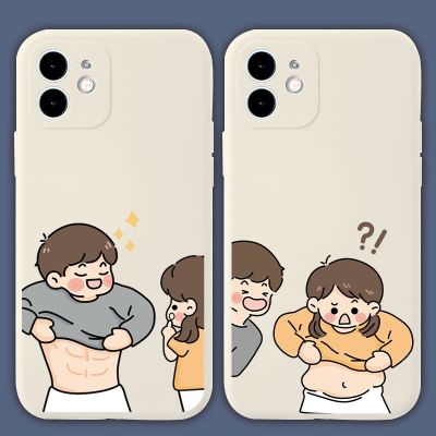 เคสiPhone11 โทรศัพท์เลนส์ป้องกันแขน เคสซิลิโคน ของแท้ เคสโทรศัพท์มือถือคู่รัก แบบนิ่ม ขอบตรง ลายตลก สําหรับ เคสไอโฟน11 โทรศัพท์ se2020 7 8 plus 11 เคสไอโฟน 12 13 14 pro max เคสไอโฟน 13 เคสไอโฟน เคสไอโฟน7พลัส xs XR iPhone case เคสโทรศัพท์