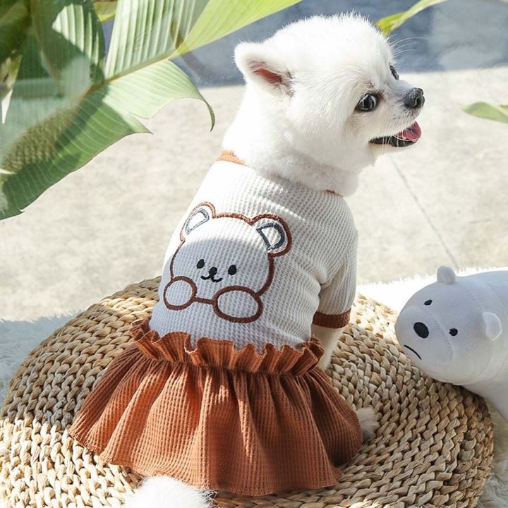 Kuyes mềm dễ thương pháp Bulldog Puppy T-Shirt trang phục chó Pet váy Pet  những người yêu thú cưng 'Quần Áo Mèo Áo Sơ Mi Váy cho chó 