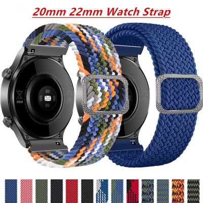lipika 20mm 22mm Nylon Strap For Samsung Galaxy watch 4 42mm Gear S2 Active3 46mm Amazfit BIP Huawei watch Adjustable Elastic Strap