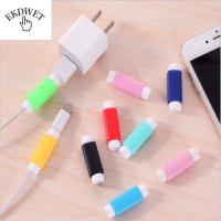 EKDWET สีสัน ขนาดยาว ที่เก็บสาย สายชาร์จ USB สายข้อมูล คลิปลวด ตัวป้องกันสายไฟ ตัวป้องกันสายเคเบิล เคสป้องกันสายดาต้า ฝาครอบม้วนเก็บสาย