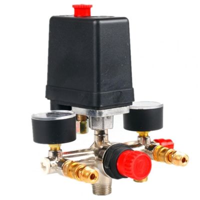 【hot】∏  Closed Adjustable Pressure 20mm Air Compressor Regulator with Gauges