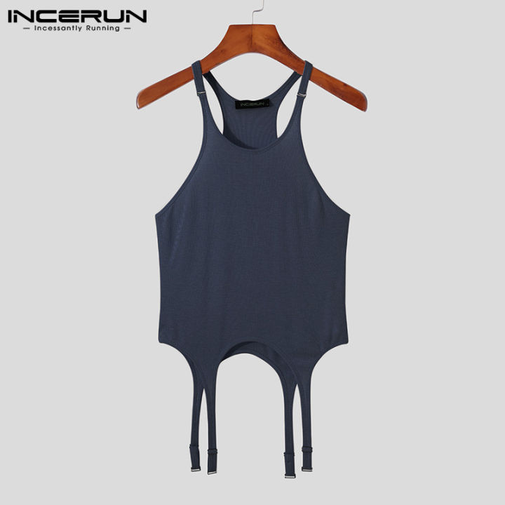 incerun-เสื้อสายเดี่ยวสไตล์ลำลองสำหรับผู้ชาย-เสื้อผ้าบิกินี่แฟชั่นสไตล์ตะวันตก