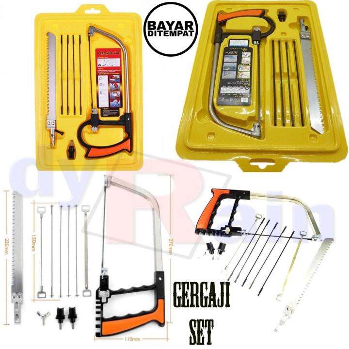 Magic Saw Gergaji Kayu Besi Pipa Multifungsi Set Serbaguna Way Blade