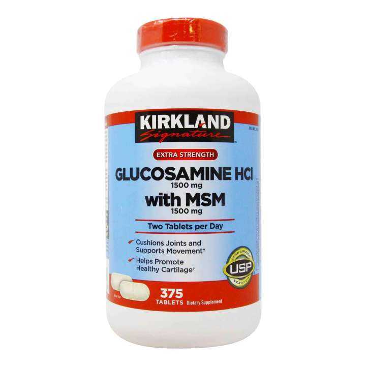 Kirkland Signature Glucosamine HCI with MSM 375 Tablets Lazada