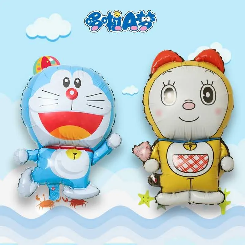 14 inches INS style Doraemon theme Doraemon and Dorami Cartoon party  decoration aluminum foil balloon | Lazada PH