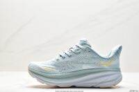 HOKA รองเท้าผ้าใบสำหรับผู้ชาย One Clifton 9 Low Top หนาพื้นตาข่ายทอรองเท้าลำลองน้ำหนักเบา