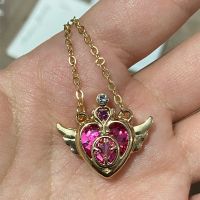 【hot】✸◐☜  Anime sailor moon cosplay pingente colar para mulheres meninas asa de cristal coração chocker festa jóias adereços