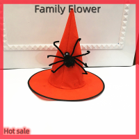 Family Flower Flash Sale แฟชั่นผู้ใหญ่เด็ก Spider PARTY คอสเพลย์ฮาโลวีนหมวกบุคลิกภาพพ่อมดหมวกแหลมตกแต่งพรรค