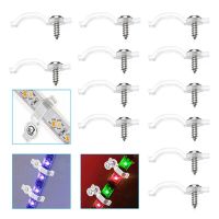 100 Pieces Clear One-Side Fixing Clips Strip Light Mounting Brackets for Fixing 3528/5050 LED Waterproof Strip Light