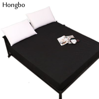 Hongbo Solid Color Mattress Protector with Elastic WhiteBlack Waterproof Mattress Cover Pad Baby Fitted Sheet Protection