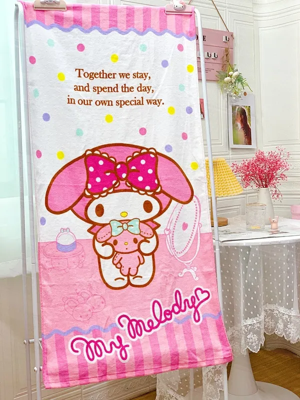 120X60cm Hello Kitty Girl Cartoon Bath Towel Cotton Bath Towel My Melody Beach  Towel Wrap Towel Cover Blanket | Lazada.vn