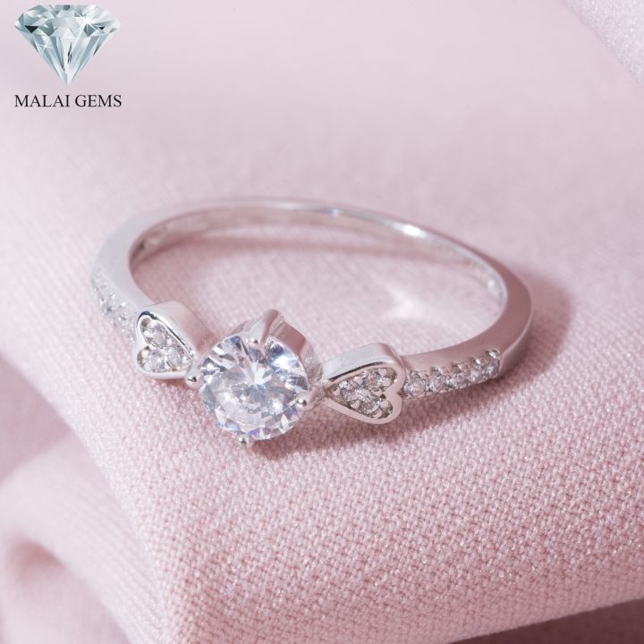 malai-gems-แหวนเพชร-แหวนเพชรชู-ประดับทรง-หัวใจ-เงินแท้-925-เคลือบทองคำขาว-ประดับเพชรสวิส-cz-รุ่น-151-1rl38735-แถมกล่อง