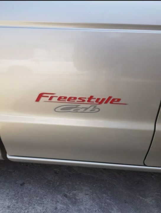 สติ๊กเกอร์แบบดั้งเดิมติดท้ายรถ-mazda-คำว่า-freestyle-cab-ติดรถ-แต่งรถ-มาสด้า-sticker-freestylecab-แค๊ป