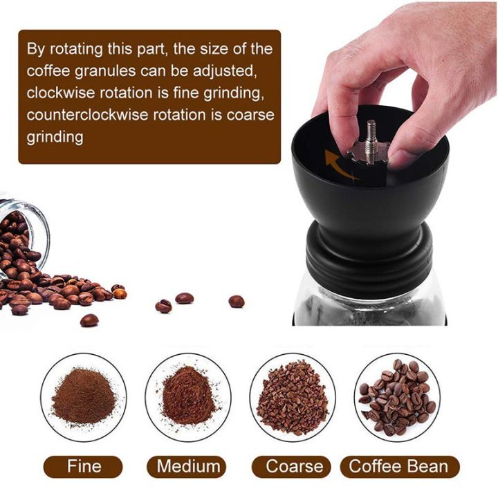 cfa-เครื่องบดกาแฟ-coffee-bean-grinder-แบบแมนนวลเครื่องเหยือกแก้วคุณภาพสูงสองด้ามมือจับสแตนเลสและฝ-เครื่องบดเมล็ดกาแฟ