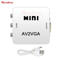 Mini HD AV2VGA Video Converter Convertor Box AV RCA CVBS to VGA Video Converter Conversor with 3.5mm Audio to PC HDTV Converter