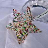 Shark Clip Spice Head Grab Of Shiny Bun Headpiece Style Ladies Five-pointed Star