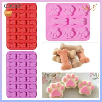 Silicone Baking Molds, Mini Pentagonal Heart Shaped Fish Bone Dog Biscuit  Snack Ice Lattice Cookies Non-stick Food