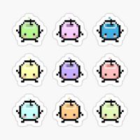 Stardew Valley Pastel Junimos  5PCS Stickers for Home Car Water Bottles Cartoon Room Bumper Window Art Decor  Print Kid Cute