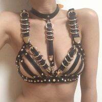 Clarissali Punk Gothic Spiked Heavy Duty Harness Caged Choker