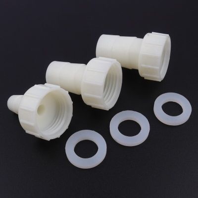200~5pcs 1/2" Thread To 4~20mm Food Grade ABS Barbed Connectors With Washer Fish Tank Air Pump Irrigation Pipe Hose Connector Watering Systems Garden