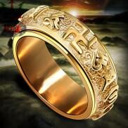 Nhẫn Xoay Khắc Chú Om Mani Padme Hum Titan Không Rỉ TT 1784