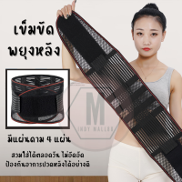 (พร้อมส่งจากไทย) เข็มขัดพยุงหลัง แผ่นดาม 4 แผ่น ใส่ยกของ แก้ปวดหลัง แก้หลังโก่งงอ