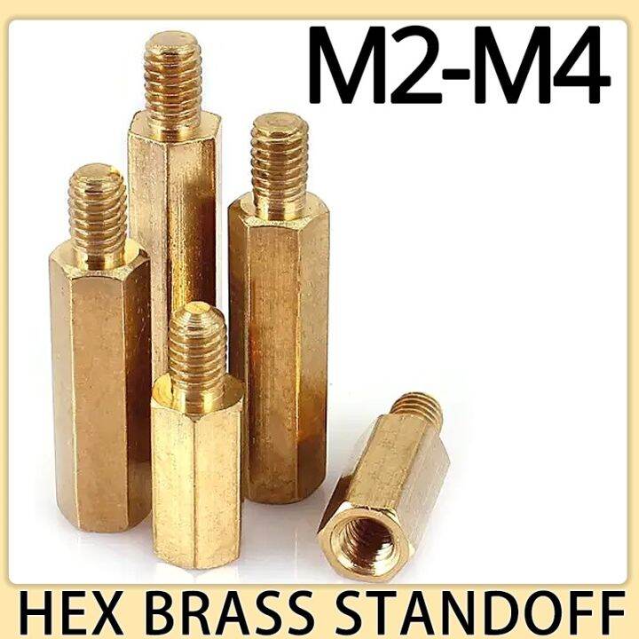 M2 M2.5 M3 M4 M5 Hex Brass Standoff Spacer Hexagon Stand off Copper