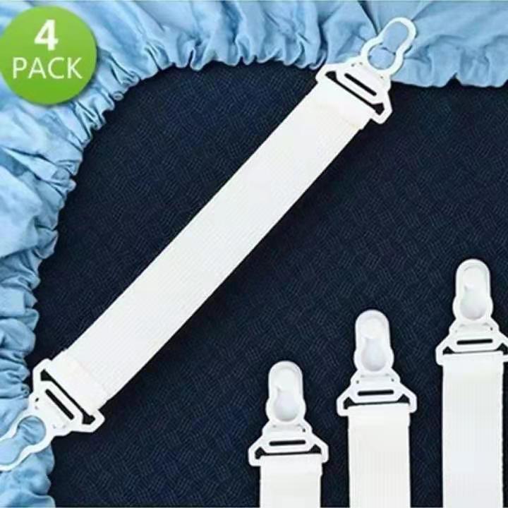 White Fasteners Elastic Mattress Cover Blankets Bed Sheet Grippers