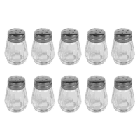 10 Pcs เครื่องบดมือคริสตัล Candy Jar คอนเทนเนอร์ที่ชัดเจนเกลือทะเลเครื่องบดแก้ว Shaker Peppercorn Mill เกลือ Shaker Mini Spice Jar