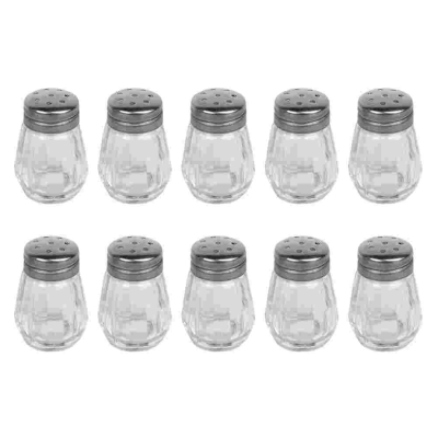 10 Pcs เครื่องบดมือคริสตัล Candy Jar คอนเทนเนอร์ที่ชัดเจนเกลือทะเลเครื่องบดแก้ว Shaker Peppercorn Mill เกลือ Shaker Mini Spice Jar