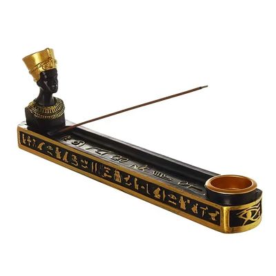 Incense Burner Boat Ancient Egypt Goddess Figurines Resin Incense Holder for Aromatherapy Home Office Decor