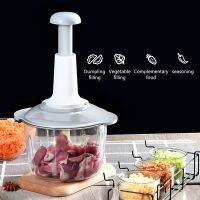 【CC】✔▼  Multi-function Meat Grinder Push Manual Food Processor Vegetable Garlic Chilli Slicer Spinner Dicer Fruit