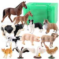 [COD] farm animal model dairy herding horse sow poultry with storage box luxury set combination cross-border hot