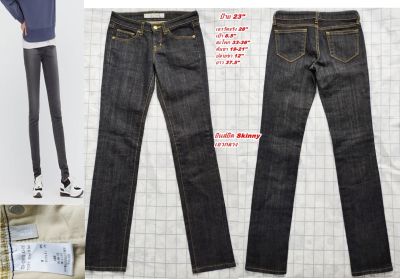 Uniqlo Jeans กางเกงยีนส์ยูนิโคล เอวกลางทรงคลาสสิค-สี Midnight Blueของสาวไซส์เล็ก28" ของแท้(สภาพเหมือนใหม่ ไม่ผ่านการใช้งาน)