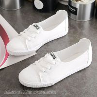 COD DSFGRTUTYIII Female Speed 2022 Summer Korean Version One-Pedal Small Sneakers Flat Goods Shallow Mouth New Style Travel Nurse Discovery Students Driving White Shoes Casual