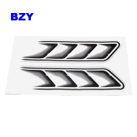 BZY 2 ชิ้น/เซ็ต 3D SHARK Gills รถสติ๊กเกอร์และรูปลอกสติ๊กเกอร์ติดรถช่องระบายอากาศรถยนต์ Air Flow Fender รถจัดแต่งทรงผมกันน้ำ