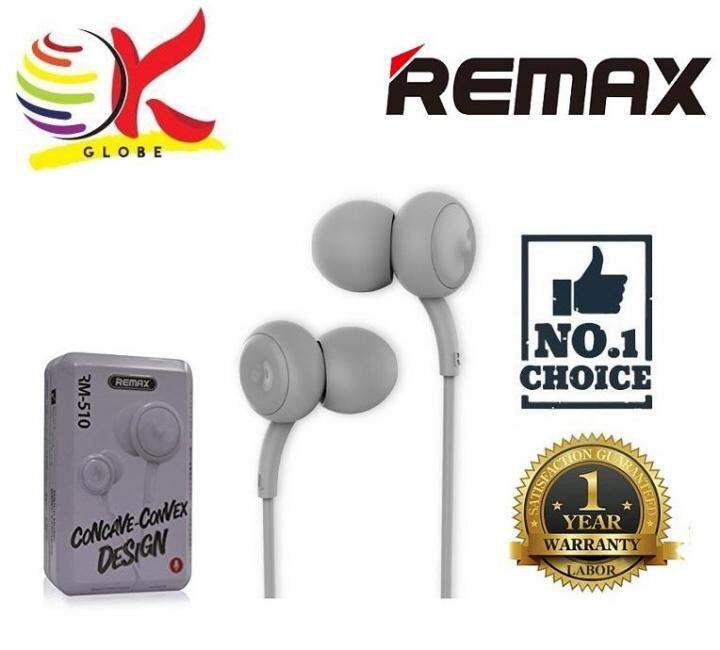 [ORIGINAL] GENUINE REMAX RM-510 3.5MM WIRED MUSIC STEREO EARPHONE HEAVY ...