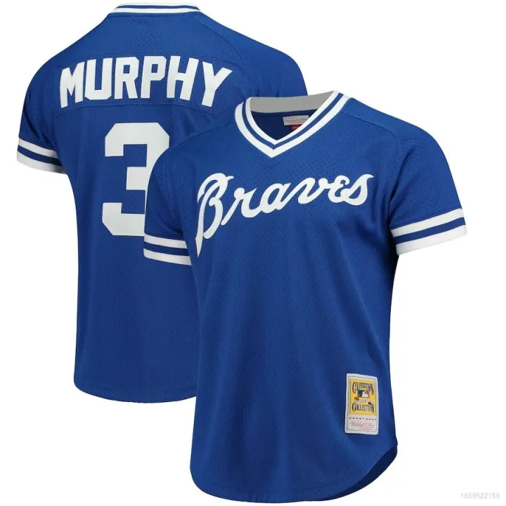 เสื้อยืดกีฬาเบสบอล พลัสไซซ์ พิมพ์ลาย Murphy Jersey MLB Atlanta Braves