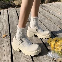 Women Shoes Japanese Style Lolita Shoes Women Vintage Soft High Heel Platform shoes College Student Mary Jane shoes Platform