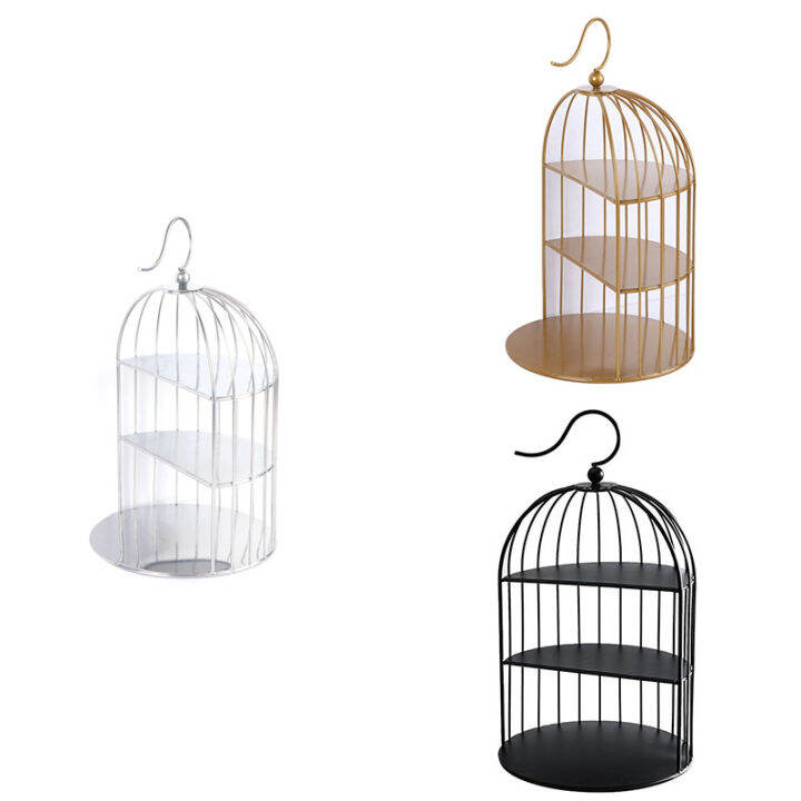 Cage Food Stand Display Rack Three-Layer Dessert Table Tray Cake Rack ...