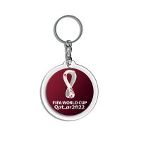 HOT Qatar 2022 World Cup National Team Logo Football Keychain Fan Bag Pendant Sports Acrylic Keyring Gift