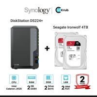 [NEW] Synology DiskStation DS224+ 2-Bay NAS + 2 x Seagate Ironwolf 4TB / 6TB / 8TB