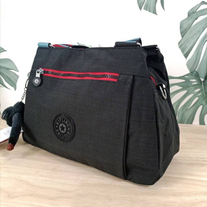 กระเป๋าสะพายรุ่นใหม่ล่าสุดรูปทรงa-วัสดุ-nylon-amp-polyester100-kipling-elise-shoulder-bag-งานแบรนด์แท้-outlet